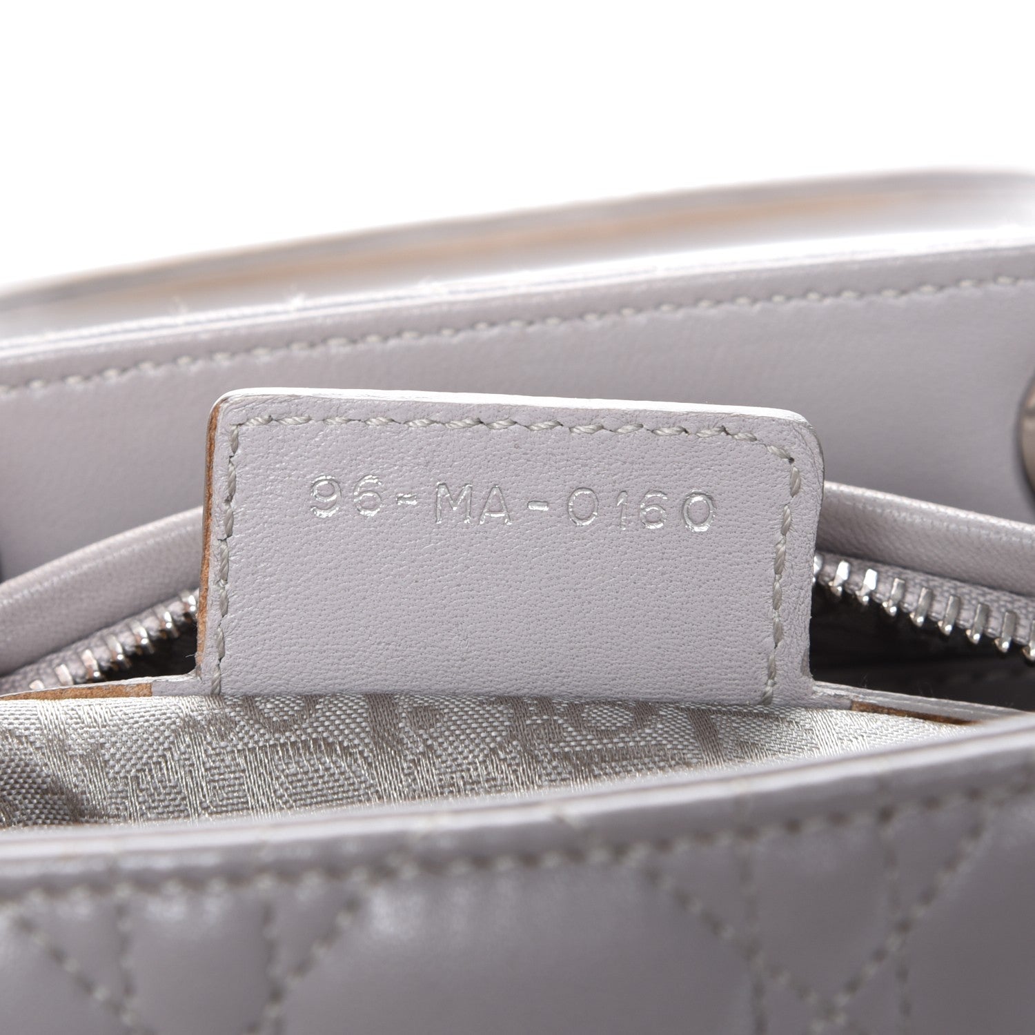 Christian Dior Lambskin Cannage Medium Lady Dior Grey 8 of 8