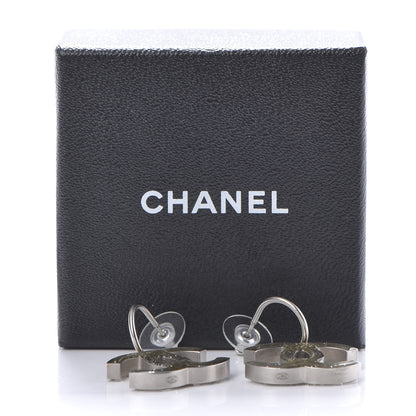 Chanel Baguette Crystal CC Dangle Earrings Silver 11 of 12