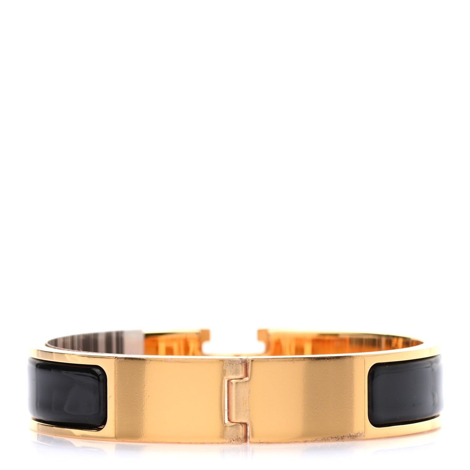 Hermes Enamel Narrow Clic Clac H Bracelet PM Black 3 of 4