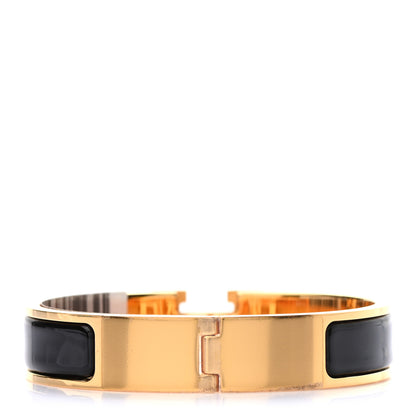 Hermes Enamel Narrow Clic Clac H Bracelet PM Black 3 of 4