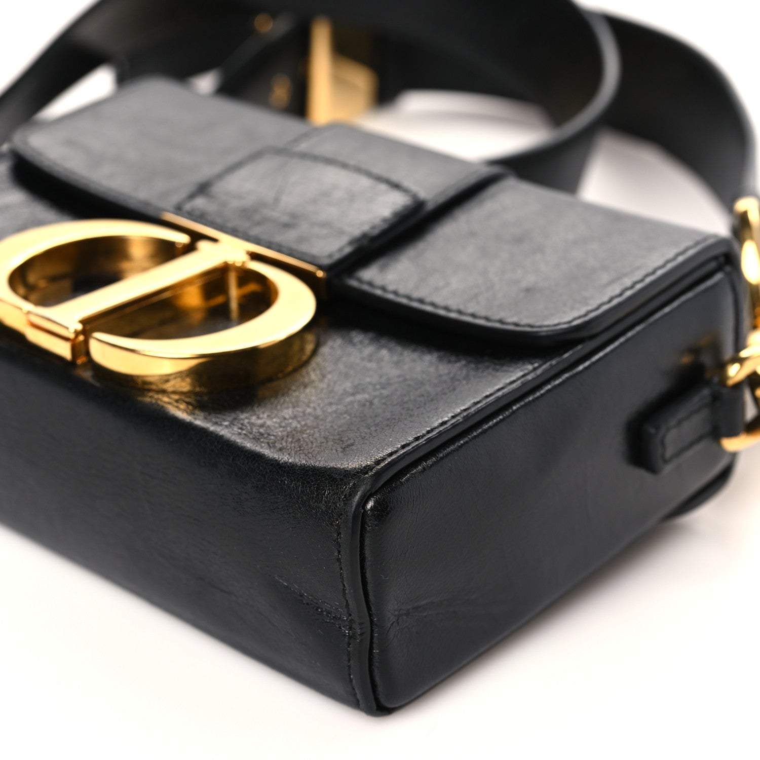 Christian Dior Crackled Lambskin 30 Montaigne Box Bag Black 8 of 8
