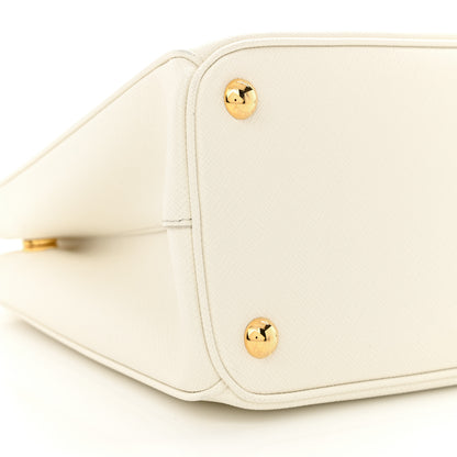 Prada Saffiano Lux Small Galleria Double Zip Tote White 8 of 9