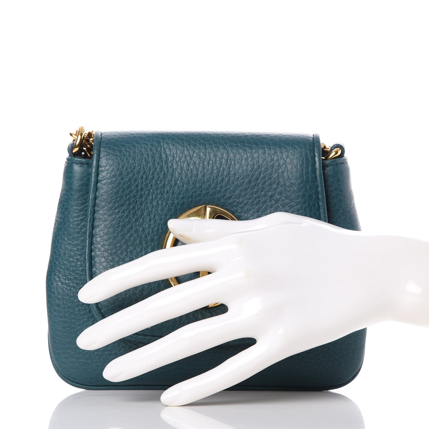 Dollar Calfskin Small 1973 Chain Shoulder Bag Deep Cobalt