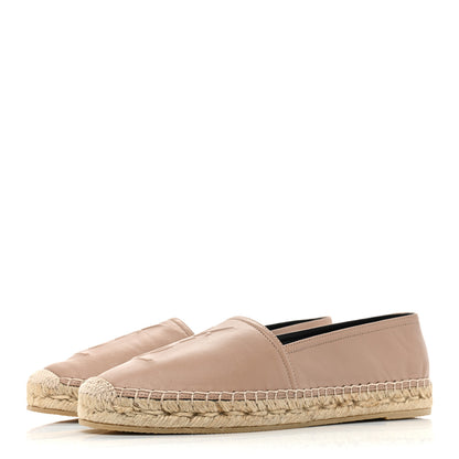 Saint Laurent Lambskin Monogram Espadrilles 39 Nude 3 of 10