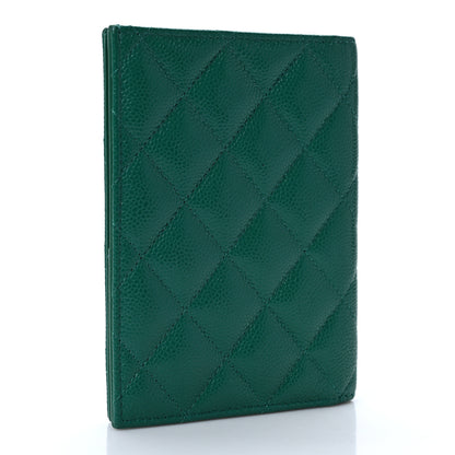 Chanel Caviar Quilted Passport Holder Green 3 of 6