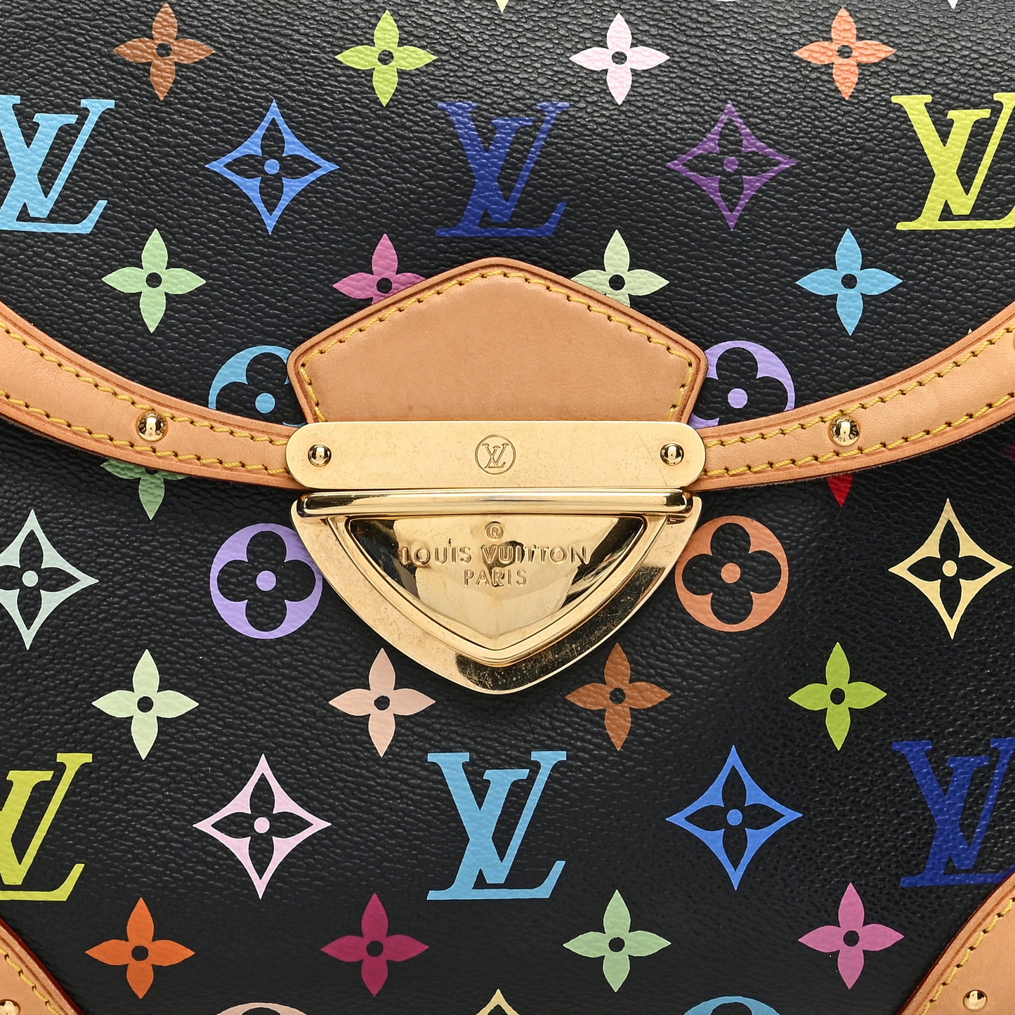 LOUIS VUITTON Monogram Multicolor Beverly MM Black