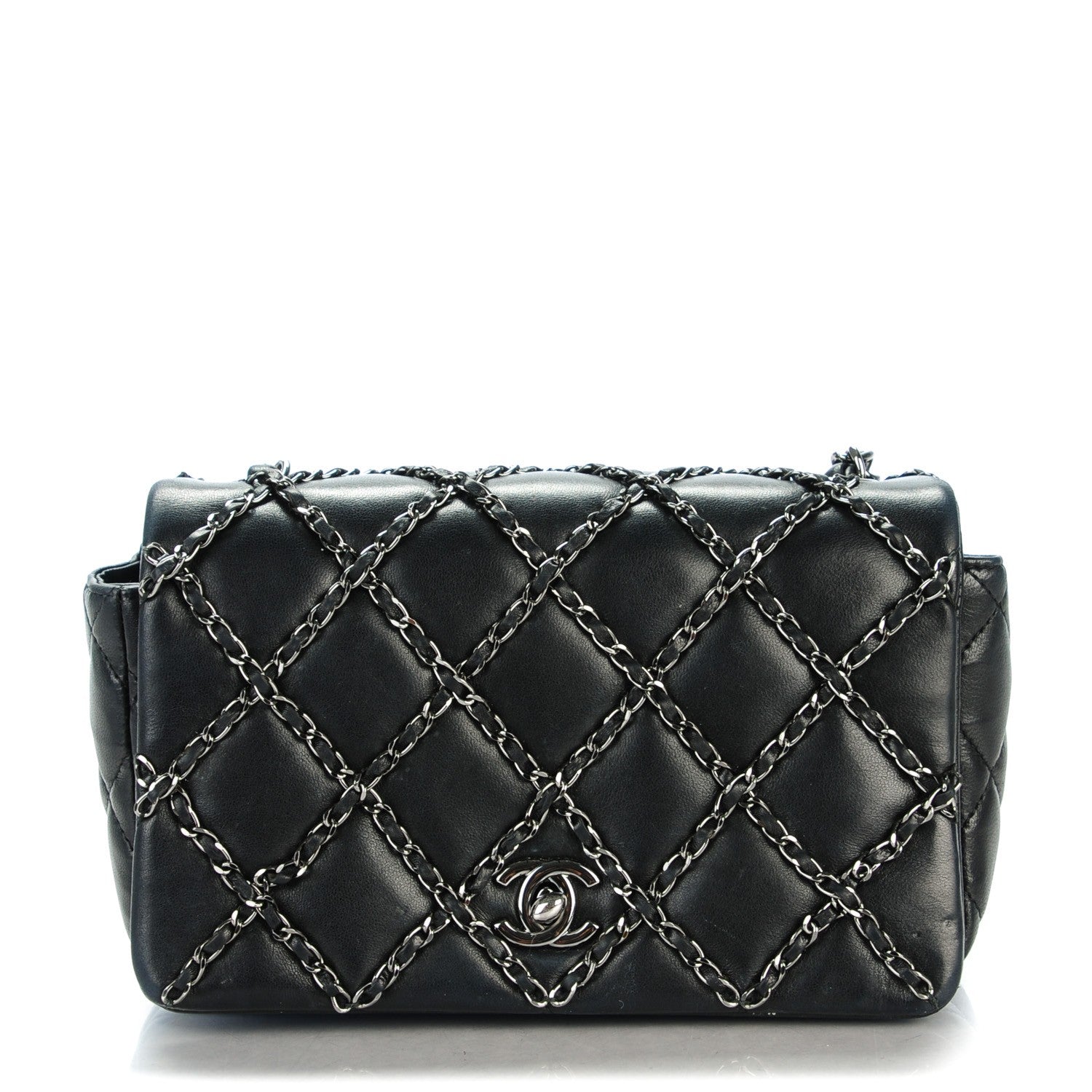 Chanel Lambskin Small Quilting Enchained Flap Black 1 of 8