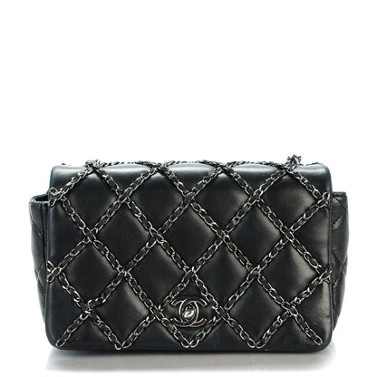 Chanel Lambskin Small Quilting Enchained Flap Black 1 of 8