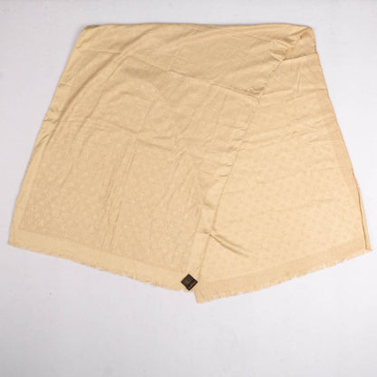 Louis Vuitton Silk Monogram Shimmer Stole Gold 3 of 5