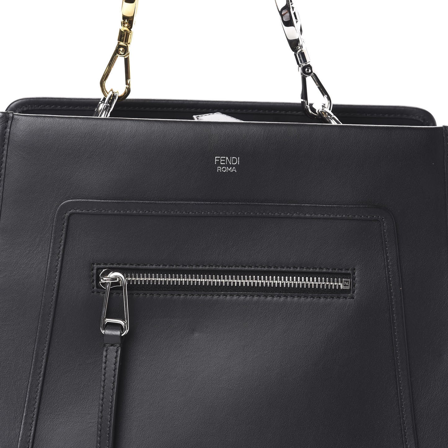 Vitello Century Opaco F is Fendi Small Runaway Satchel Black