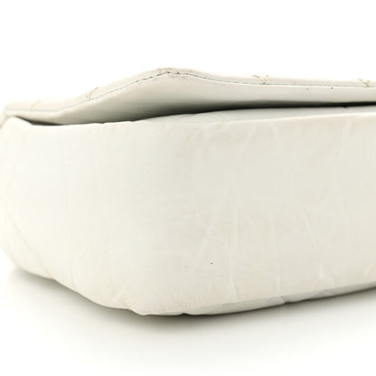 Chanel Aged Calfskin Quilted Medium Pondichery Flap White 9 of 12