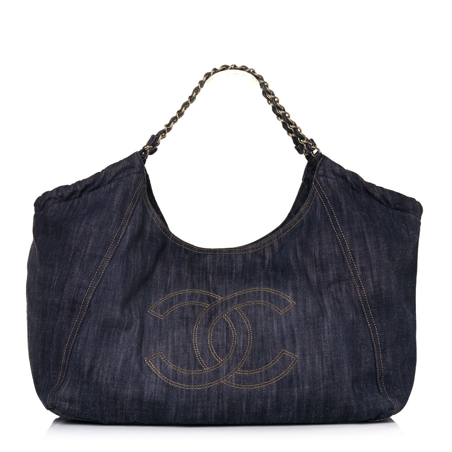 Chanel Denim XL Coco Cabas Tote Dark Blue 1 of 15