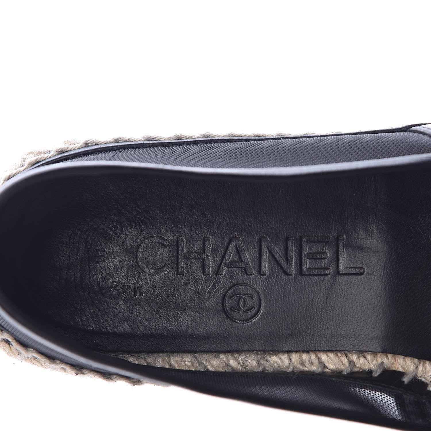 Chanel Mesh Grosgrain CC Espadrilles 35 Black 11 of 13