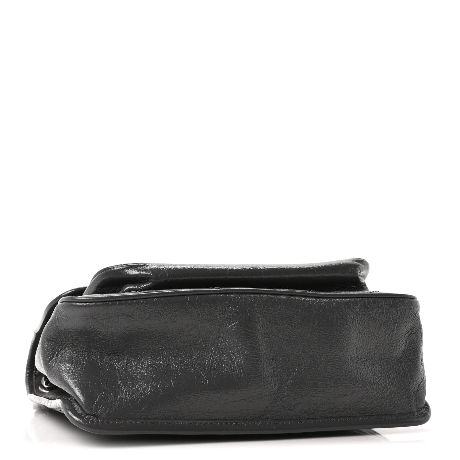 Saint Laurent Crinkled Calfskin Matelasse Monogram Medium Niki Chain Satchel Storm 4 of 10