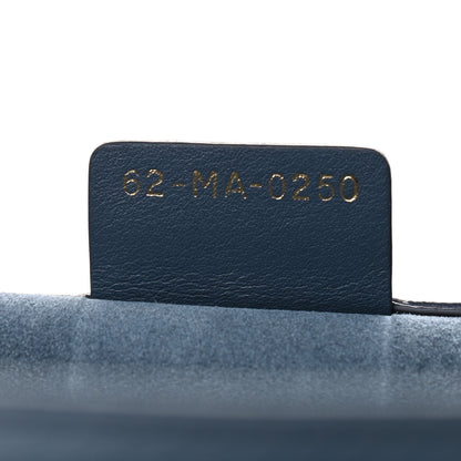 Christian Dior Calfskin Embossed Medium Book Tote Blue 8 of 10