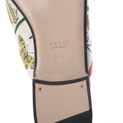 Gucci Canvas Flora Womens Princetown Slippers 36.5 White Multicolor 7 of 7