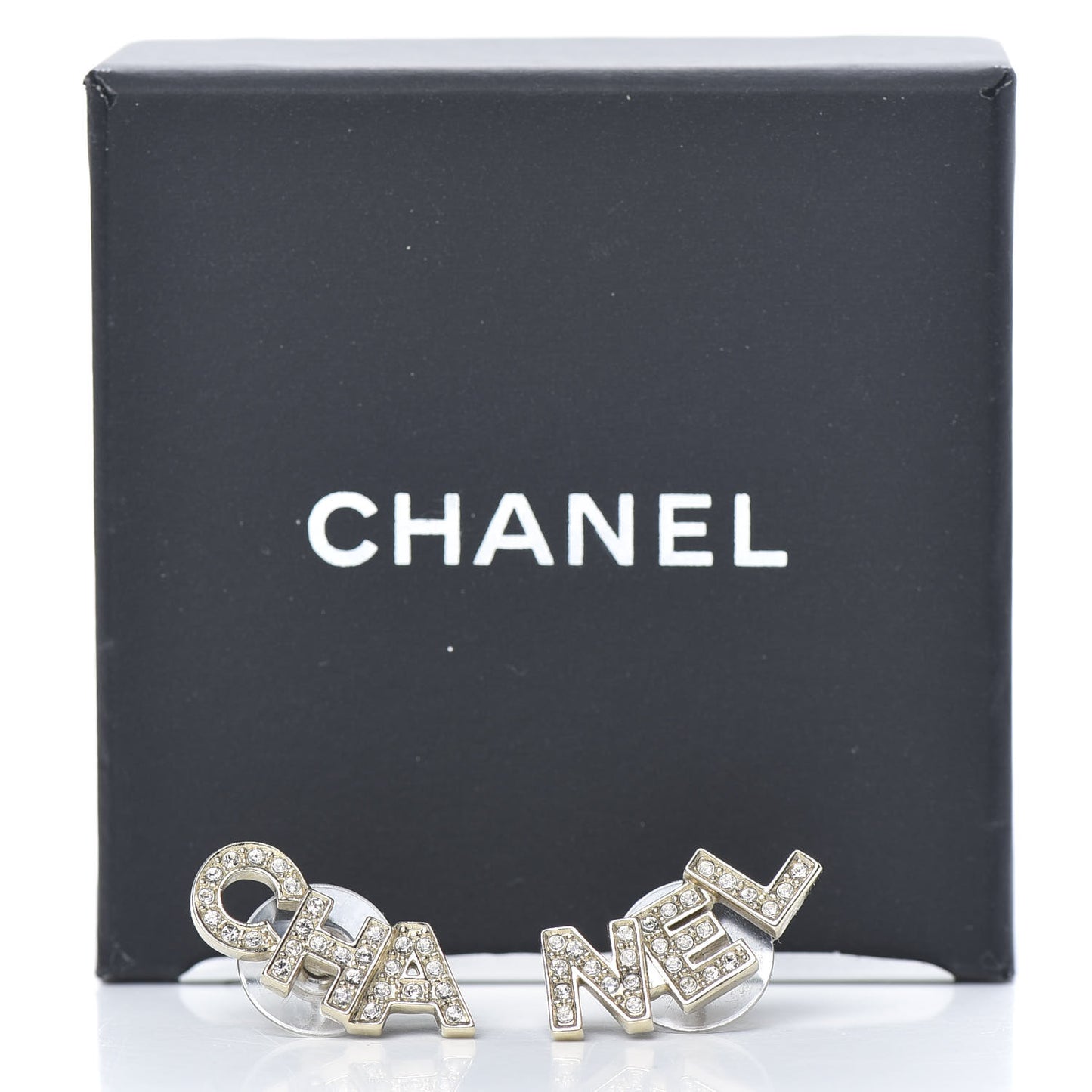 Crystal Pearl Signature Stud Earrings Gold