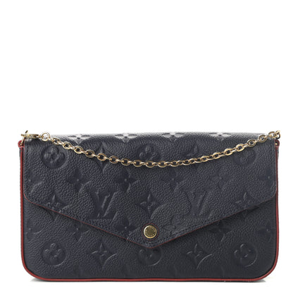 Louis Vuitton Empreinte Pochette Felicie Chain Wallet Marine Rouge 1 of 9