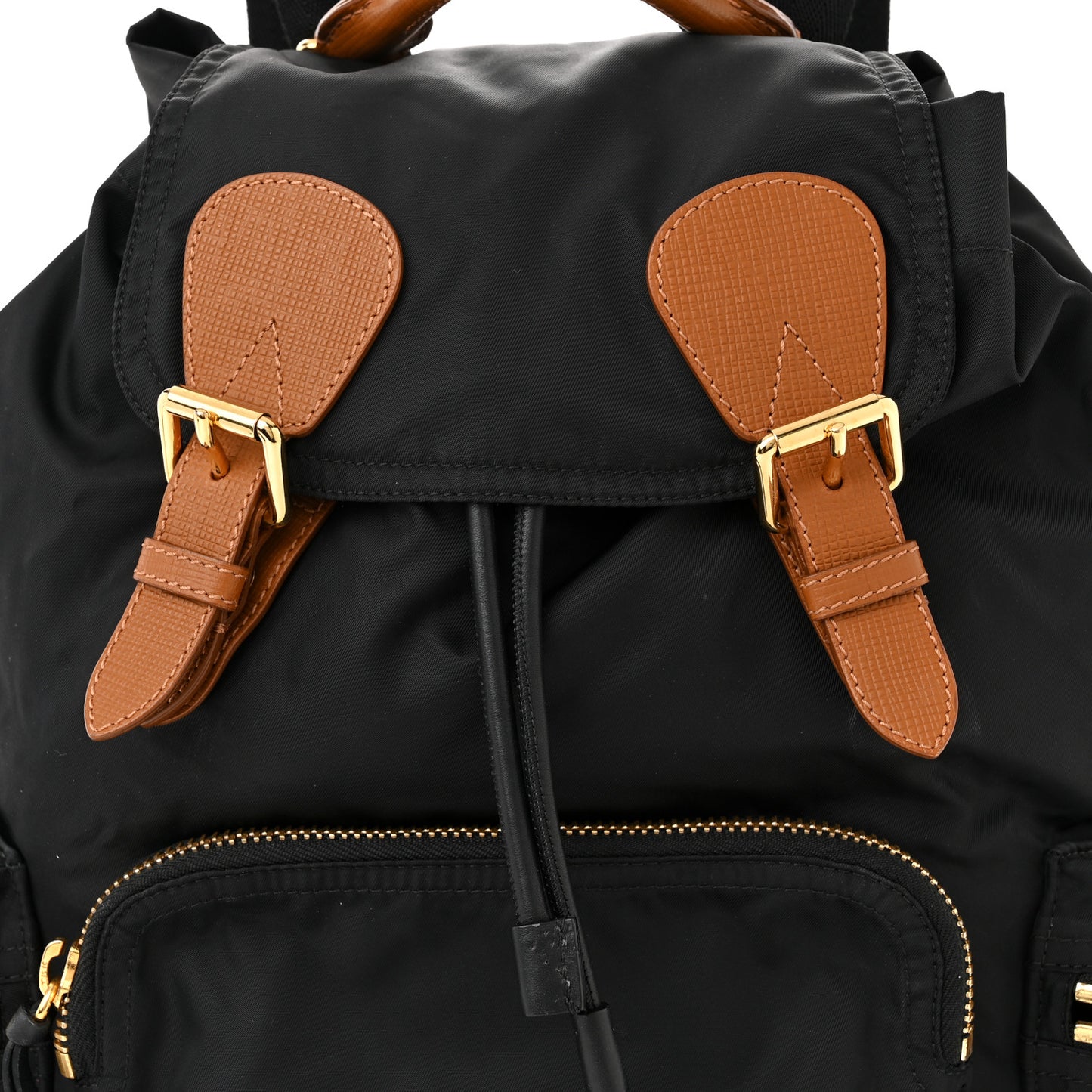 Nylon Medium Rucksack Backpack Black