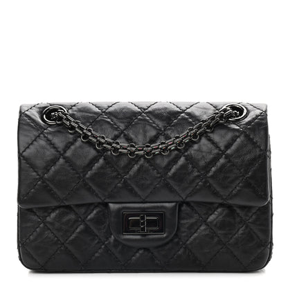 Chanel Aged Calfskin Quilted 2.55 Reissue Mini Flap So Black 1 of 9
