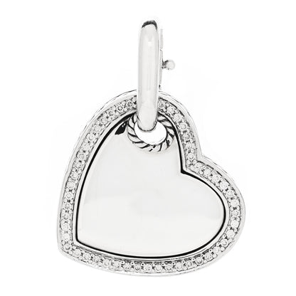 David Yurman Sterling Silver Diamond Heart Pendant 1 of 4