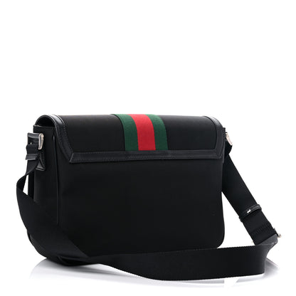 Gucci Techno Canvas Web Flap Messenger Bag Black 3 of 11