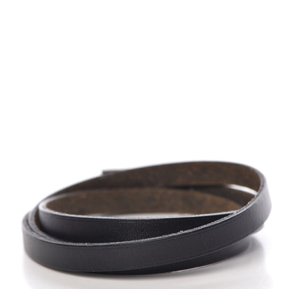 Hermes Chamonix Hapi 3MM Triple Tour Wrap Bracelet S Black 3 of 8