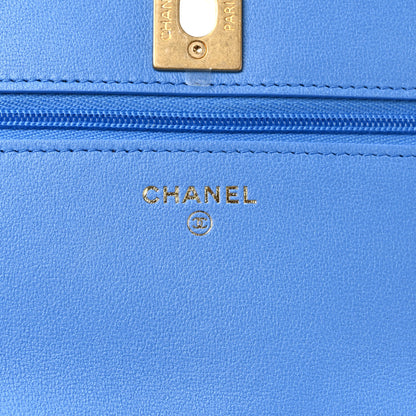 Chanel Caviar Quilted Sweetheart Wallet On Chain WOC Blue 6 of 11
