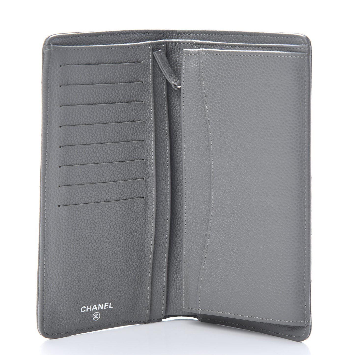 Caviar Quilted Yen Wallet Grey
