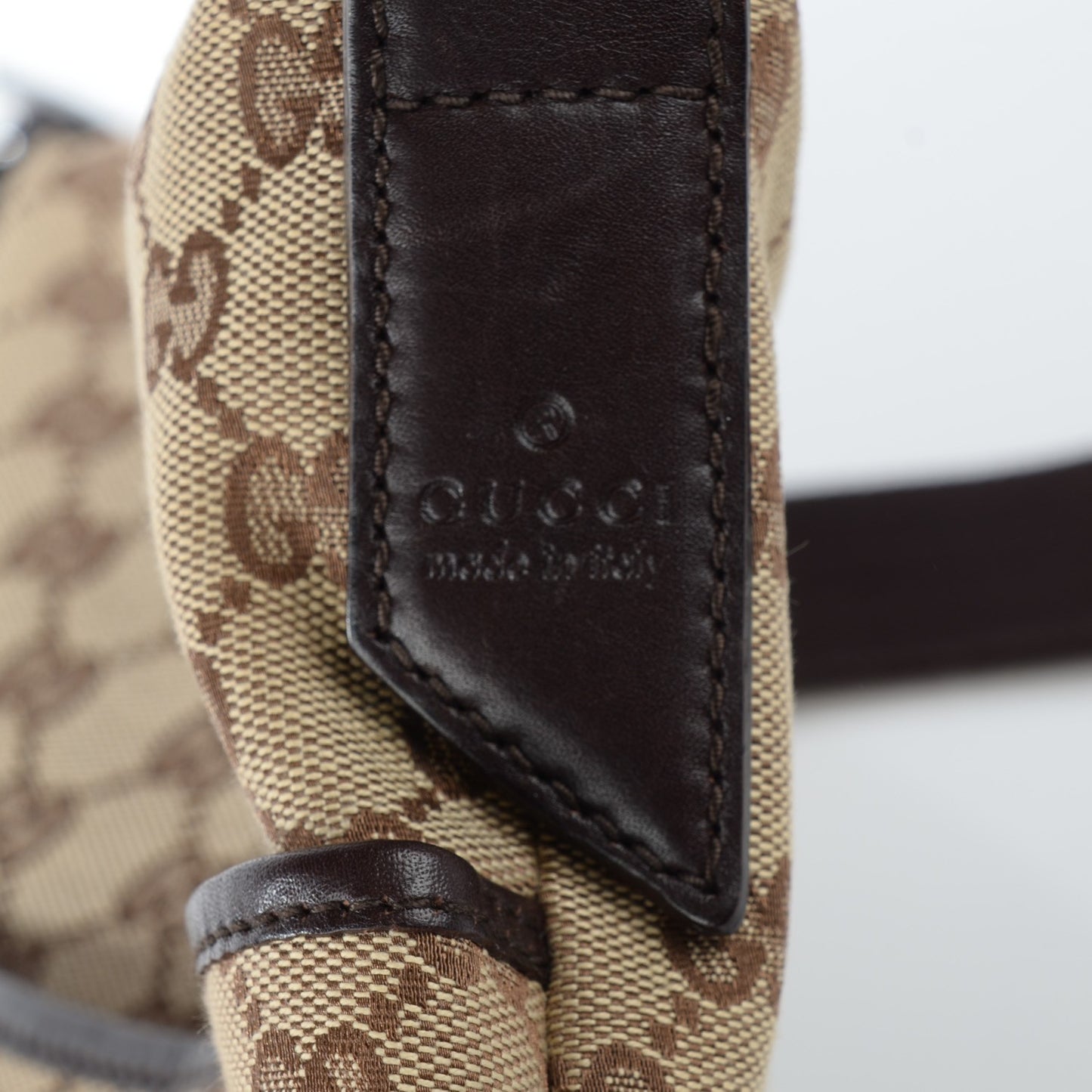 Monogram Calfskin Perforated Medium Flat Messenger Bag Dark Brown