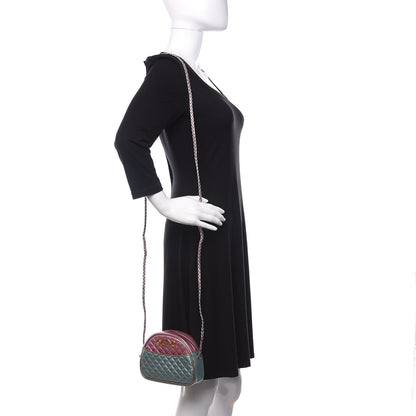 Gucci Laminated Nappa Trapuntata Mini Zumi Dome Shoulder Bag Rosa Lago Rame 2 of 11