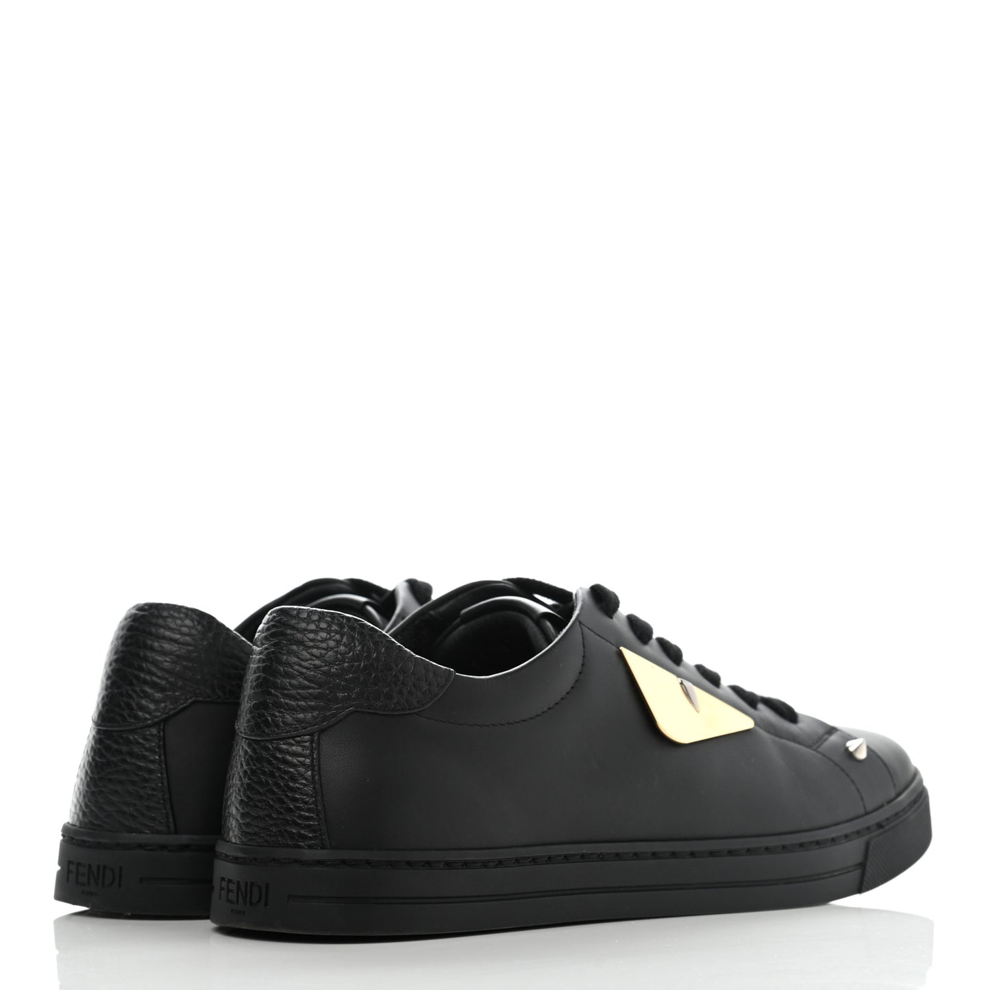 Calfskin Monster Bag Bug Low Top Sneakers 37.5 Black