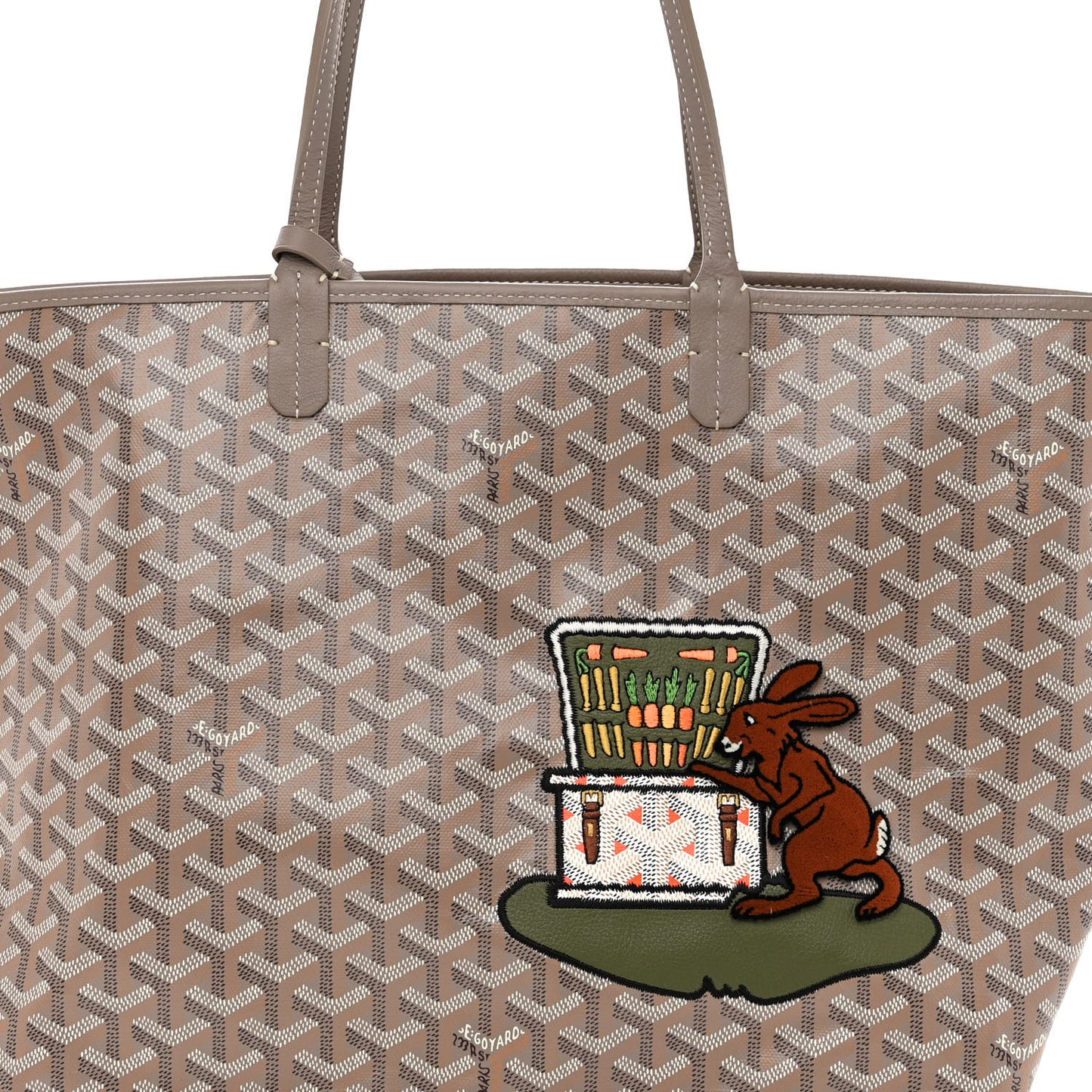 Goyardine Reversible Bunny Anjou GM Grey