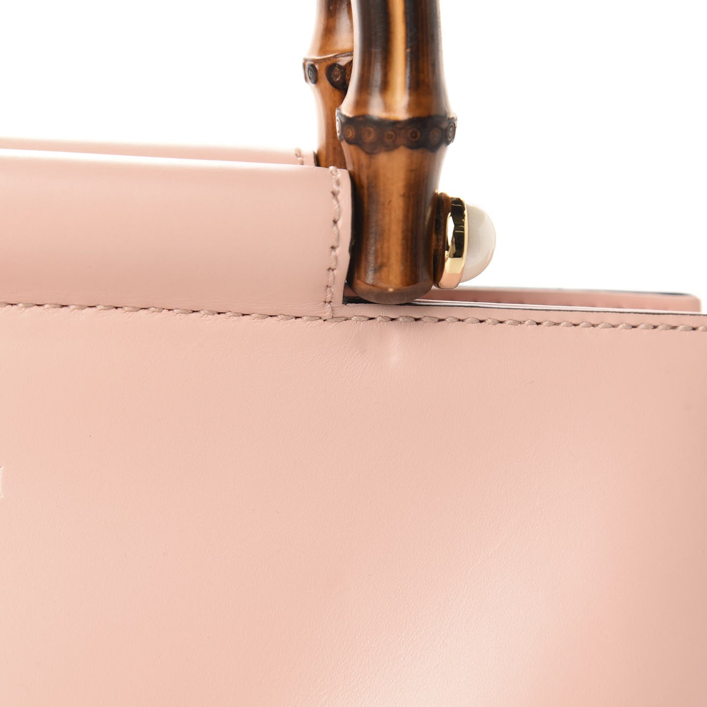 Nappa Bamboo Small Nymphaea Top Handle Bag Perfect Pink