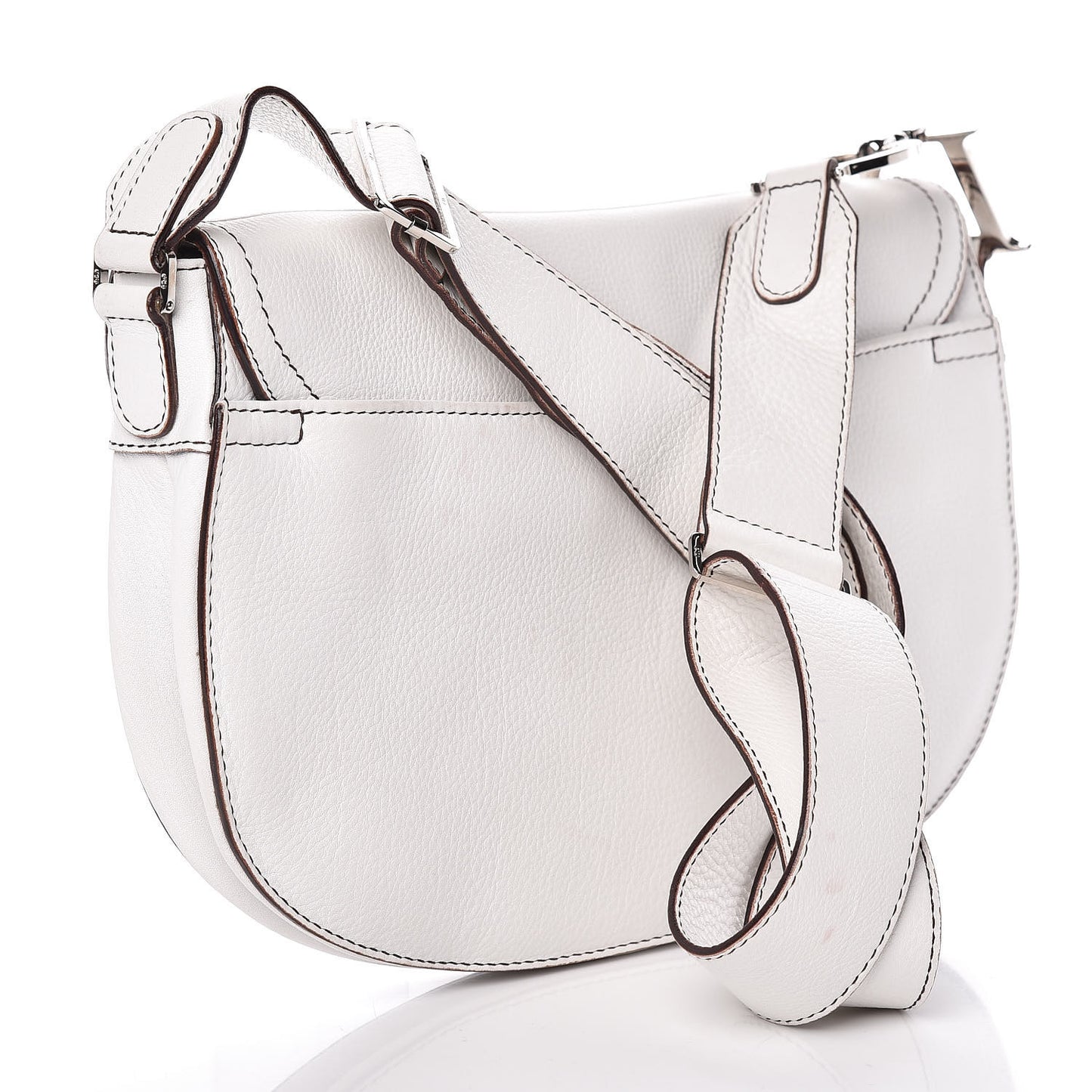 Calfskin Saddle Bag White
