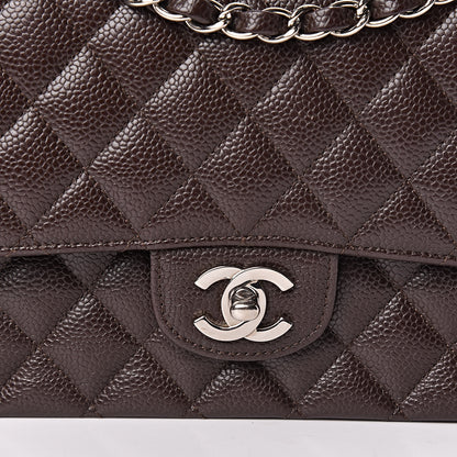 Chanel Caviar Quilted Medium Double Flap Brown 8 of 10
