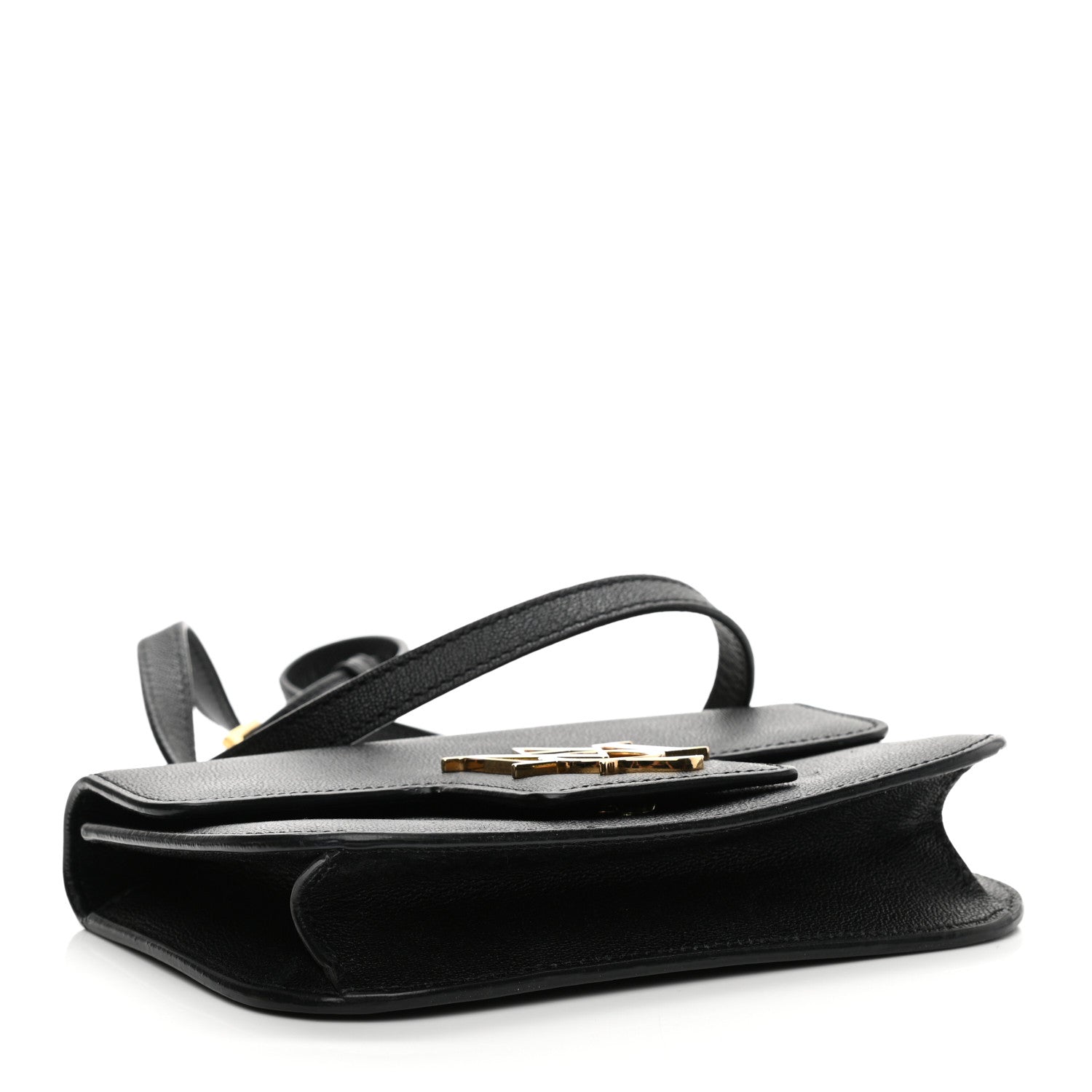 Alexander McQueen Grained Calfskin Small Insignia Flap Black 4 of 15