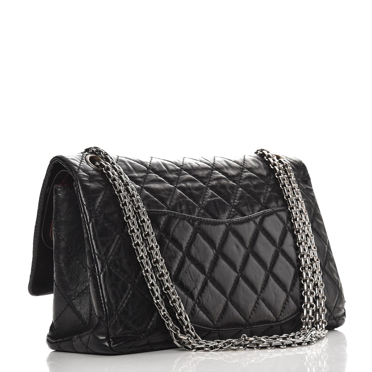 Aged Calfskin Quilted 2.55 Reissue 226 Flap Black