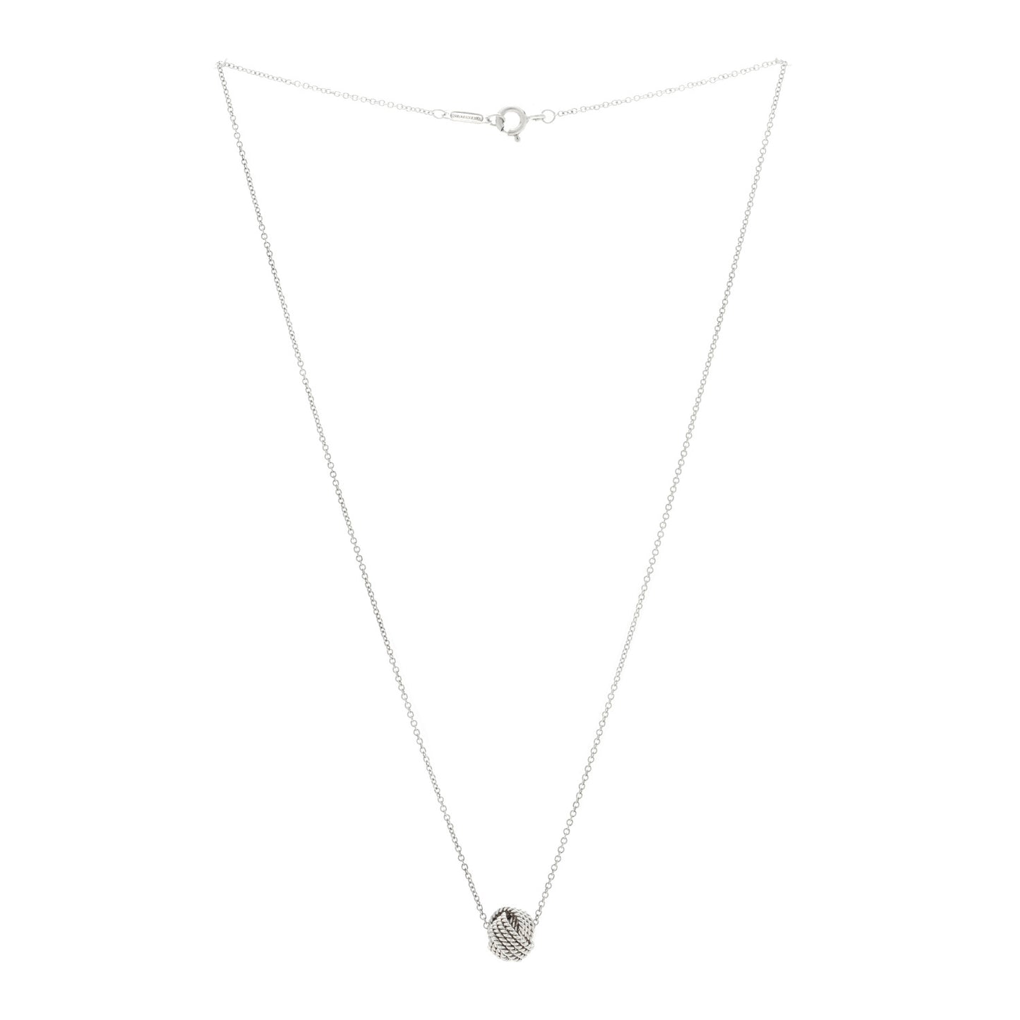 Sterling Silver Twist Knot Pendant Necklace