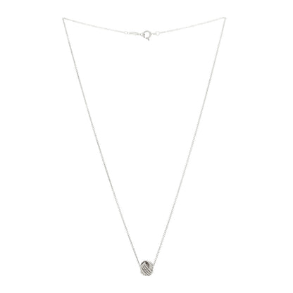 Tiffany Sterling Silver Twist Knot Pendant Necklace 2 of 4