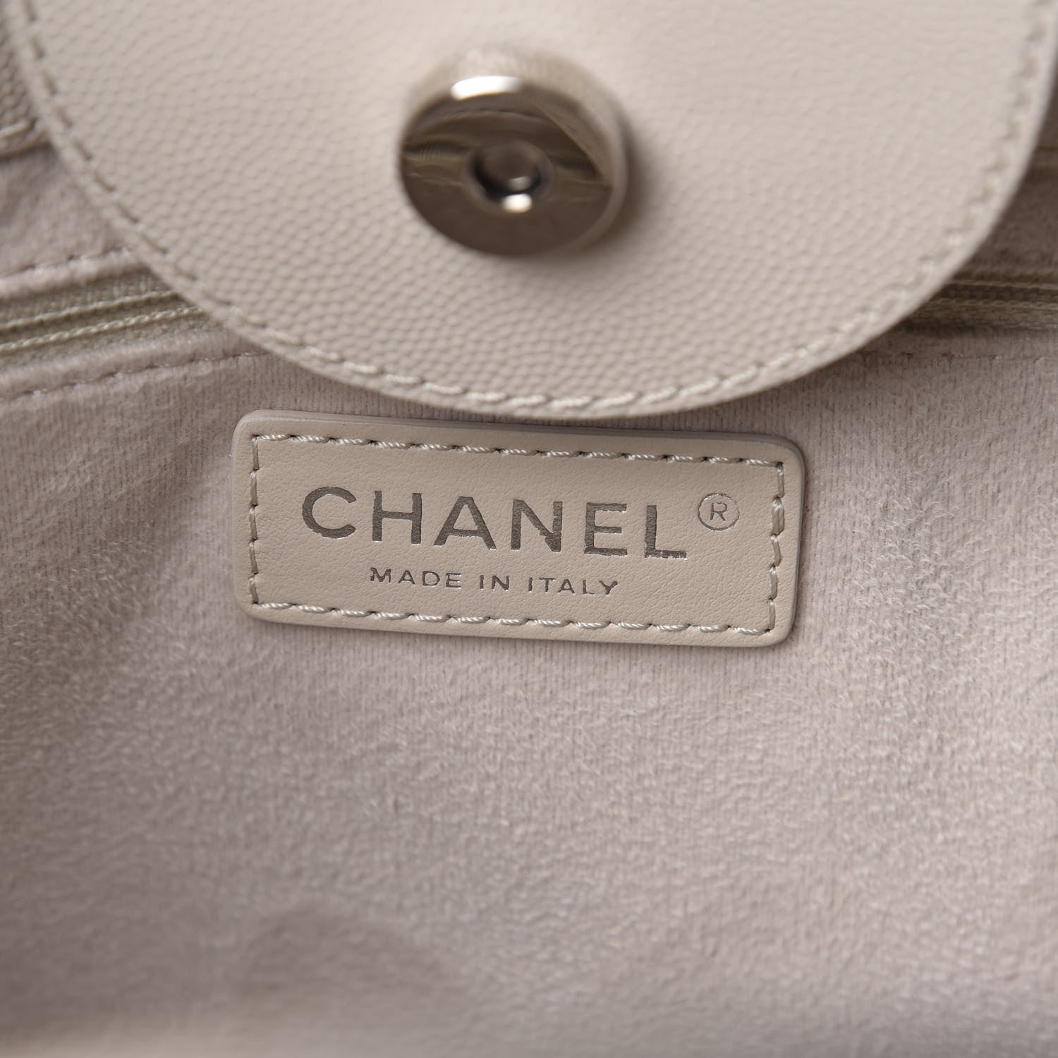 Chanel Caviar Small Studded Deauville Tote Ivory 10 of 12