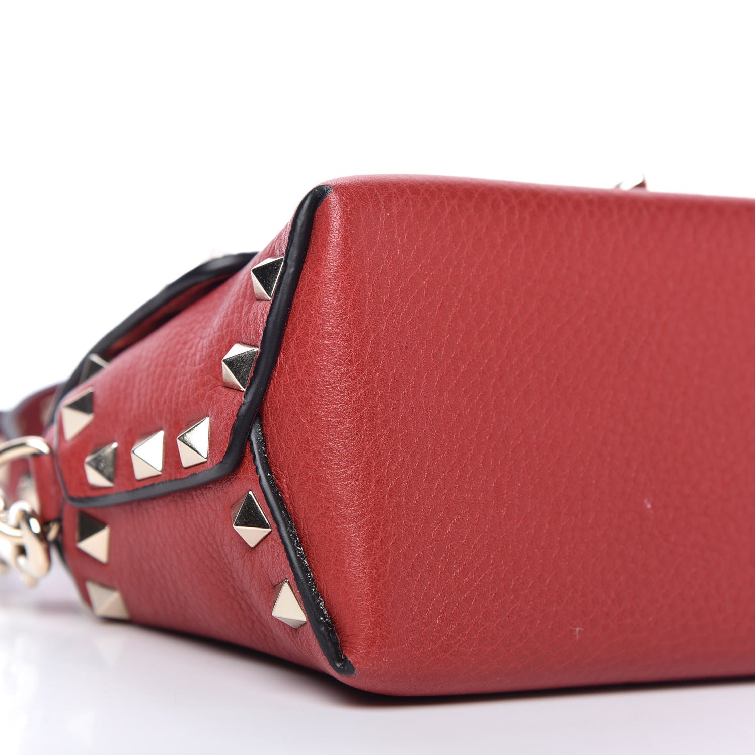 Valentino Garavani Pebbled Calfskin Mini Rockstud Crossbody Bag Rosso Valentino 6 of 9
