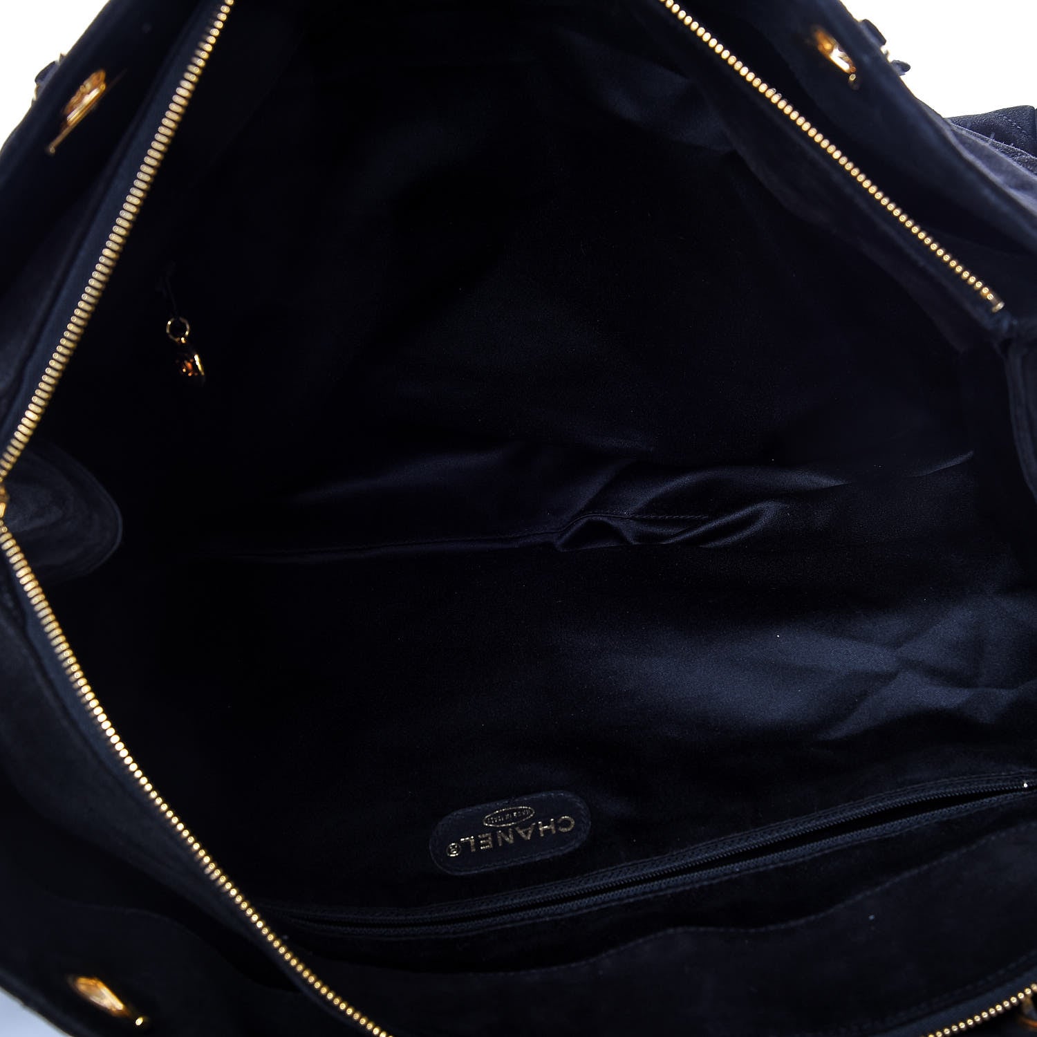 Chanel Suede Quilted XL Weekender Bag Black 7 of 21