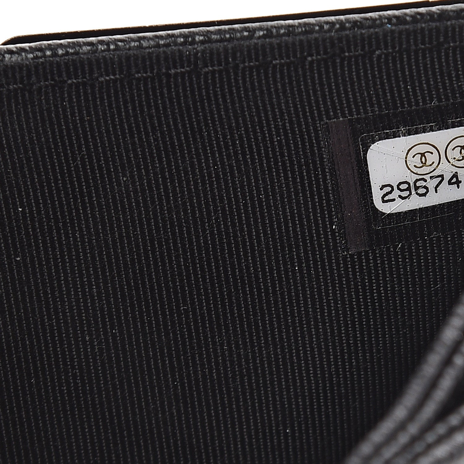 Chanel Grained Calfskin Quilted CC Box Compact Flap Wallet Black 7 of 8