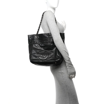 Chanel Caviar Stitched Timeless CC Soft Tote Black 2 of 13