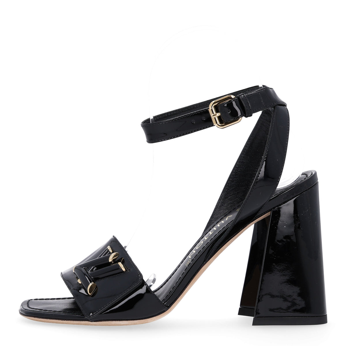 Louis Vuitton Patent Calfskin Shake Sandals 36 Black 1 of 10