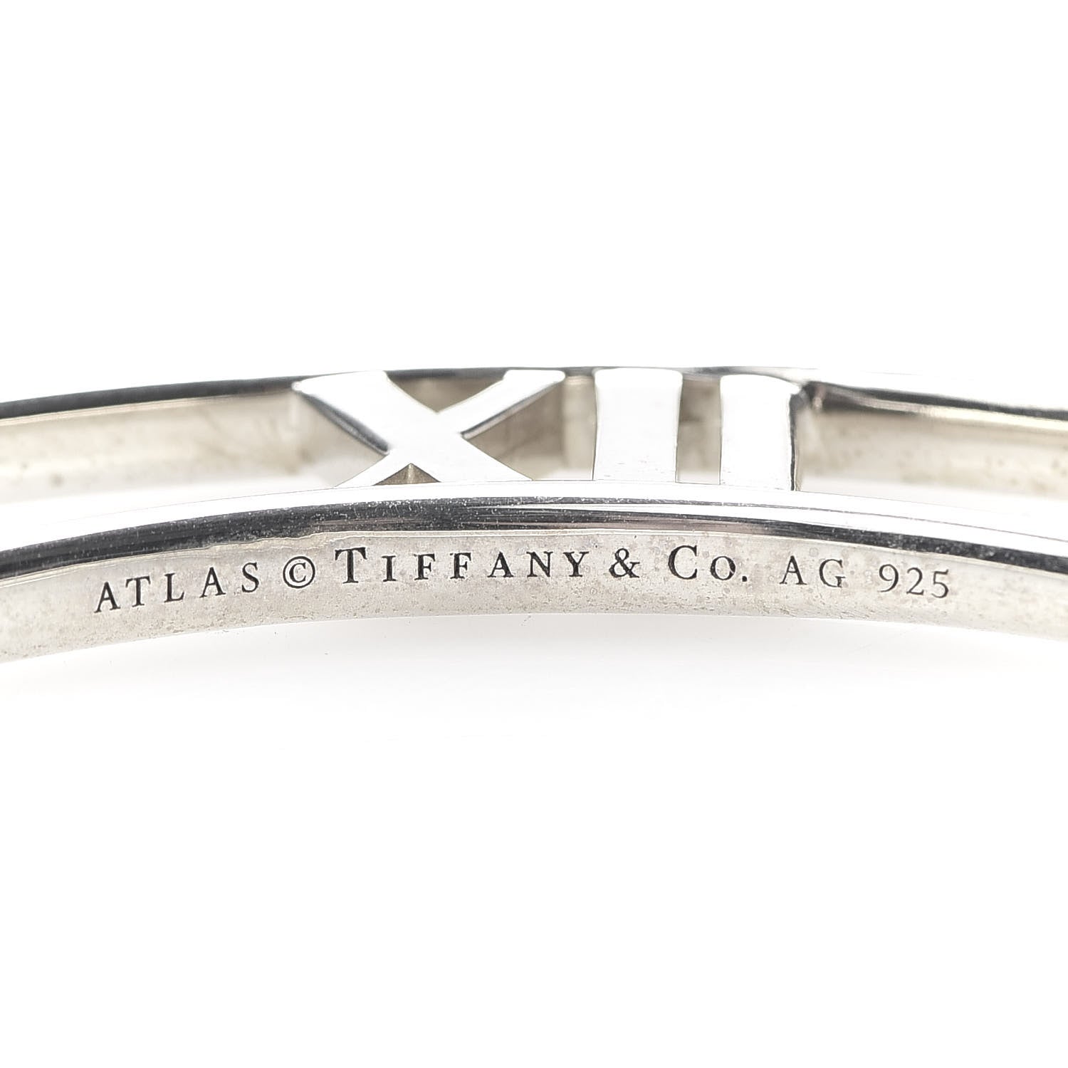 Tiffany Sterling Silver Atlas Flat Bangle Bracelet 4 of 5