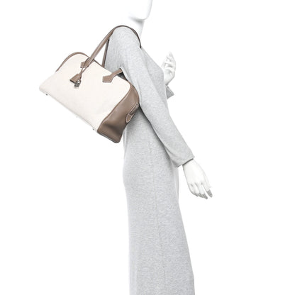 Hermes Toile Taurillon Clemence Victoria II 35 Etoupe 2 of 9