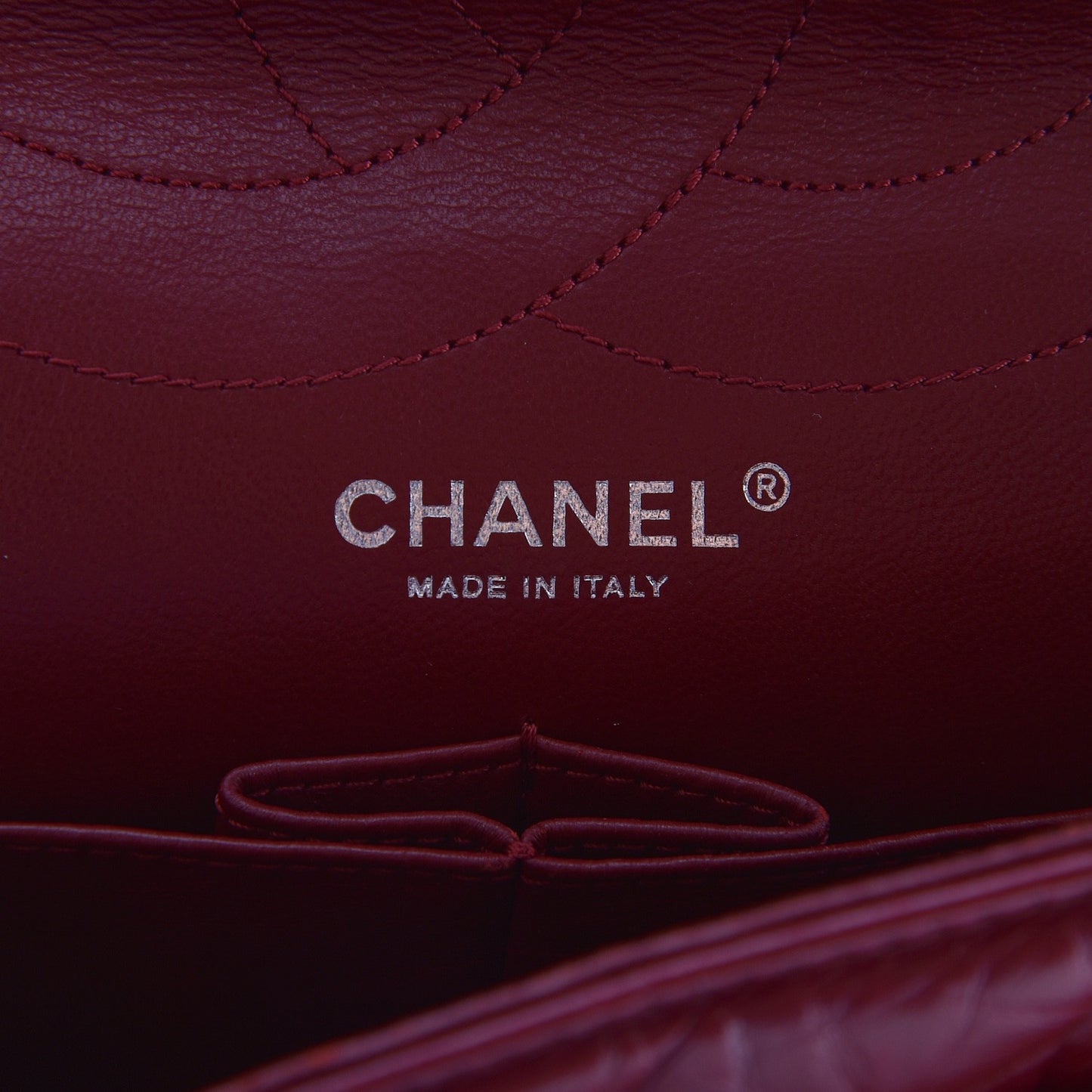 Aged Calfskin Quilted 2.55 Reissue 227 Flap Red