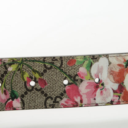 Gucci GG Plus Monogram Blooms Plaque Belt 80 32 Beige Multicolor Dry Rose 5 of 6